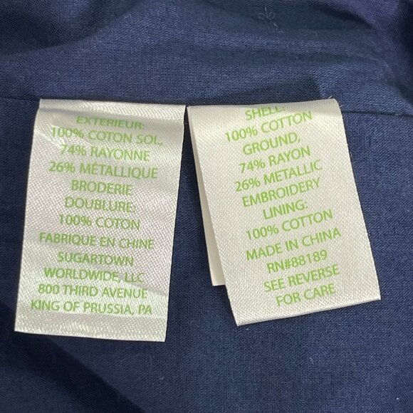 Lilly Pulitzer 97592 Women's Augusta Navy & Gold Sand Dollar Shift Dress Size 00 - Picture 6 of 11